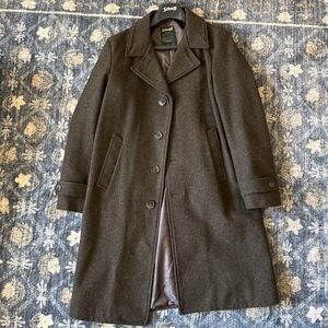 Schott NYC Men's Olive Wool Overcoat - Medium
